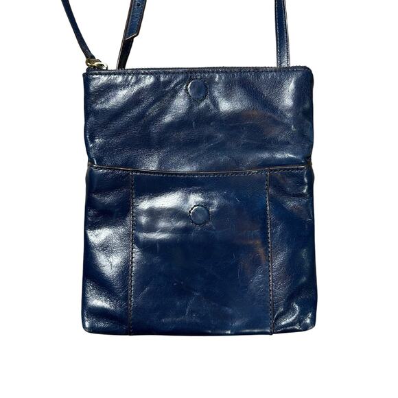 Hobo Navy Blue Leather Crossbody Bag - Picture 2 of 8